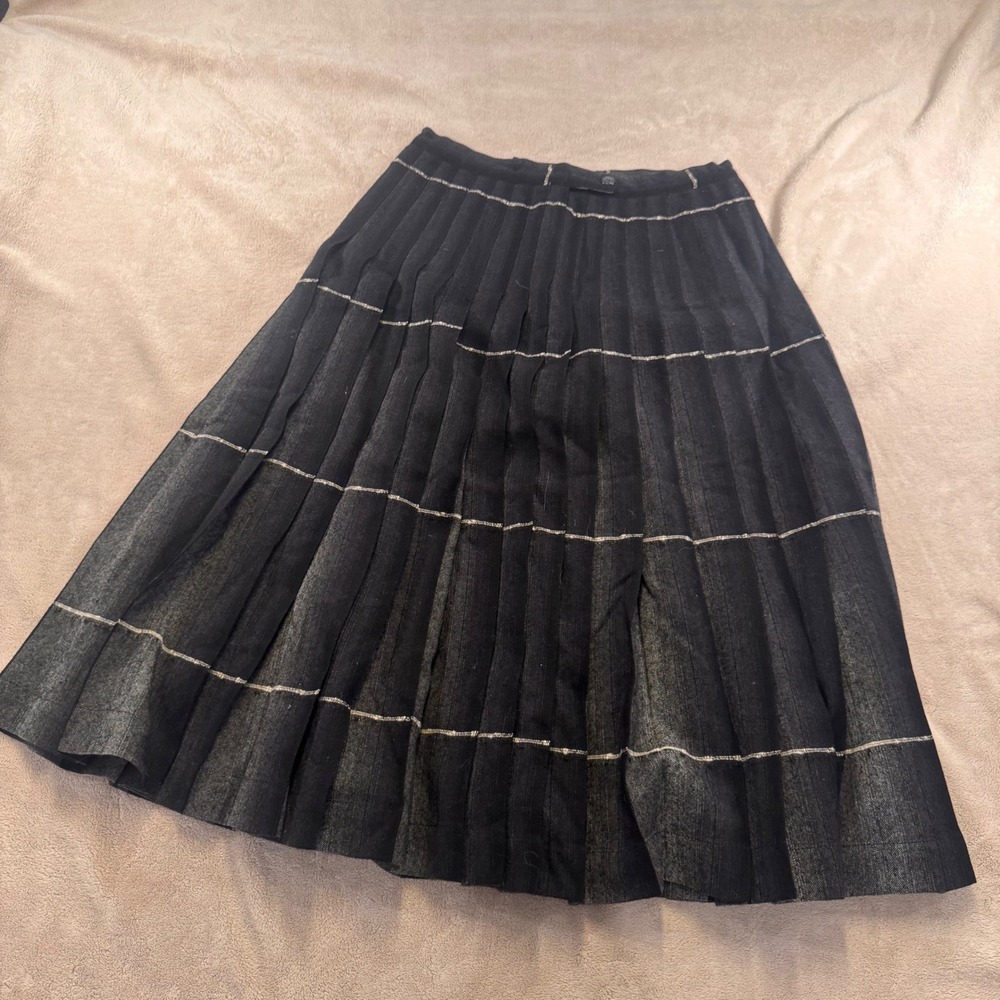 Vintage Pendleton 100% Virgin Wool Pleated Midi Skirt Dark Academia Sz S *FLAW - Picture 11 of 11